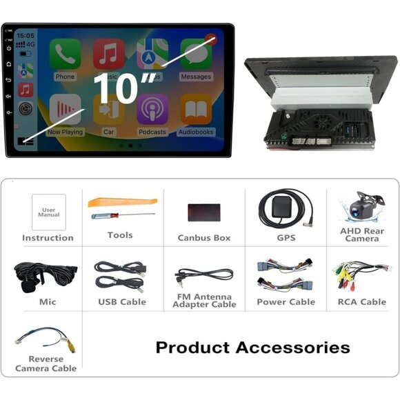 10" Android 13 Car Radio for Dodge RAM 1500/2500/3500 (2009-2012) - Picture 7 of 8